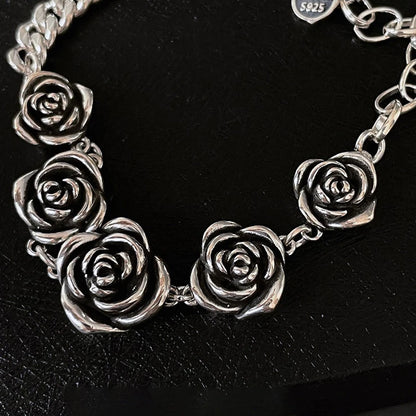 Vintage Punk Rose Flower Chain/Bracelet