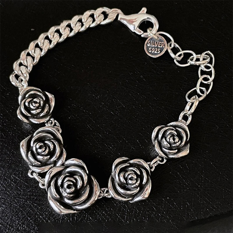 Vintage Punk Rose Flower Chain/Bracelet