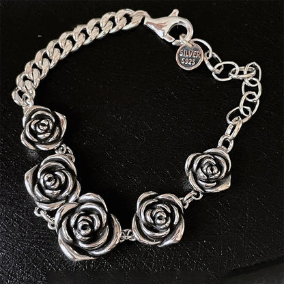 Vintage Punk Rose Flower Chain/Bracelet
