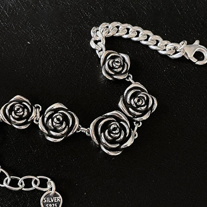Vintage Punk Rose Flower Chain/Bracelet